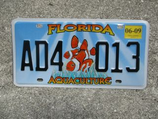 Florida 2009 Aquaculture License Plate Ad4 013