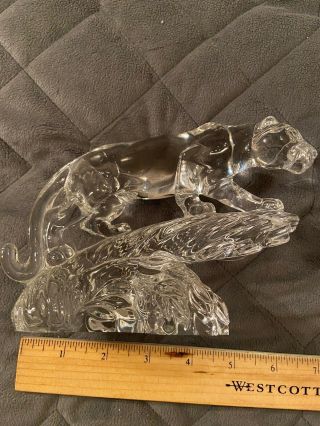 Wonders Of The Wild,  Mountain Lion Crystal Figure 24 Lead Crystal