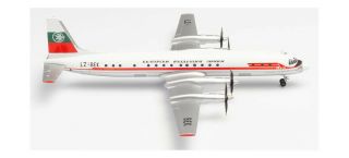 Herpa Wings 1:200 Ilyushin Il - 18 Balkan Bulgarian Airlines Lz - Bek (with Stand)