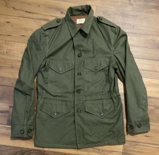 Vintage Wwii Us Army Mens M1943 M43 Field Jacket Olive Green Military Usa