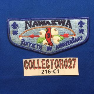 Boy Scout Oa Nawakwa Lodge 3 S10 60th Order Of The Arrow Pocket Flap Patch Va