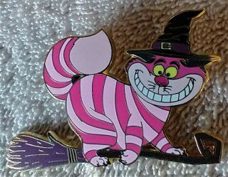 Disney Cheshire Cat Alice In Wonderland Pin Witch On Broom Le 300