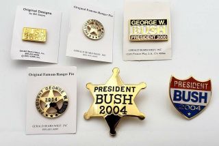 George Bush 2000 & 2004 Campaign Pins