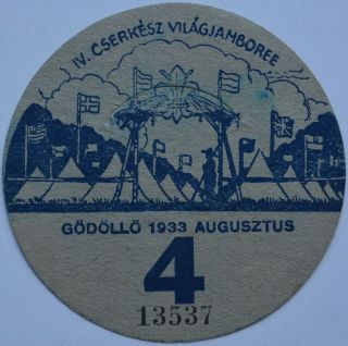 Vintage 1933 Gödöllő Jamboree Travel Ticket (4)