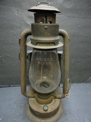 Antique C.  T.  Ham No.  2 Cold Blast Lantern,  Reflector And Prisco 2 Cb Globe