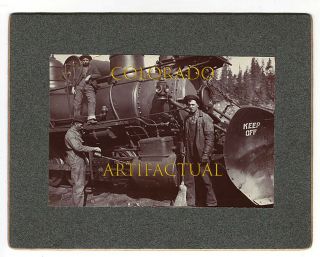 Denver South Park & Pacific Railroad Engine 71 Pitkin Colorado Ca.  1895