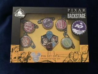 D23 Expo 2019 Pixar Backstage Up 10 Year Anniversary Pin Set Of 6 Le500