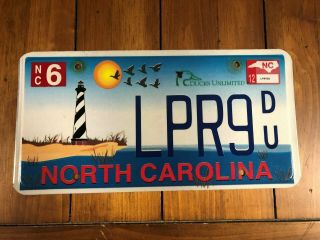 North Carolina Dmv License Plate Ducks Unlimited Lighthouse Lpr9du