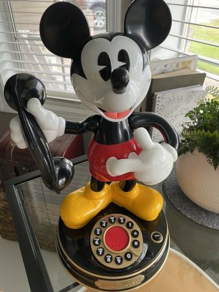 Vintage 1997 Mickey Mouse Animated Talking Telephone Telemania Phone