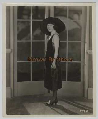 Vintage 1920s Silent Film Star Mabel Normand Lovely Formal Dress & Hat Photo 2