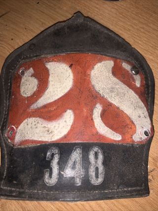 Cairns And Brothers Vintage Fire Helmet Shield From St.  Louis Fire Department