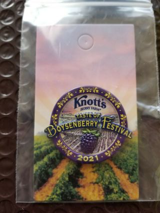 Knott’s Berry Farm Taste Of Boysenberry Festival Pin 2021,  Food Festival