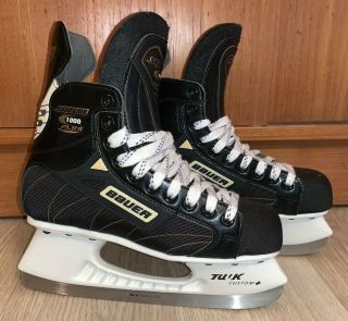 Vintage Bauer Supreme 1000 Plus Hockey Skates Leather - 6.  5 Ee Wide Tuuk Custom