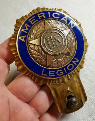 American Legion Enamel Badge Emblem Topper Post Ww1 1919 Fox Company