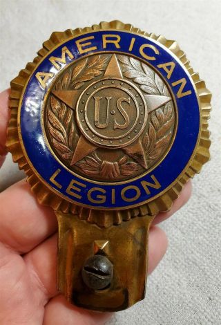 AMERICAN LEGION Enamel Badge Emblem Topper Post WW1 1919 Fox Company 2