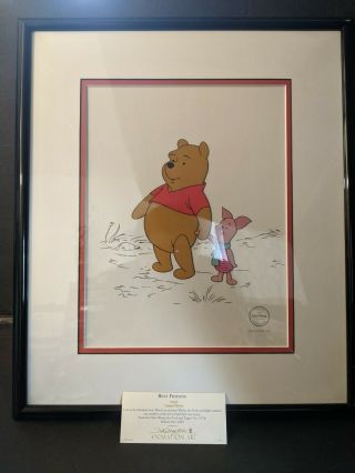 Disney Winnie The Pooh Piglet Cel Sericel Best Friends