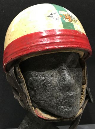 Vintage Cromwell Helmet Sz 7 1/8 Motorcycle Motor Racing 50’s 60’s Rare