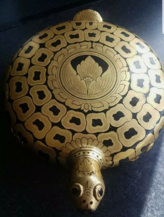 Large Signed Tortoise Bakalite/plastic Trinket Jewellery Box