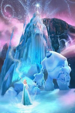 Disney Frozen Limited Art Giclee On Canvas - " Kingdom Of Isolation " - Le 250