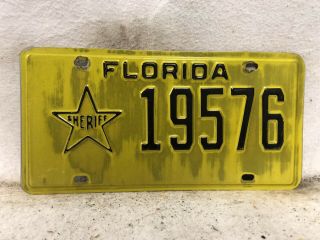 Vintage 1980 Florida Sheriff License Plate Obsolete Expired