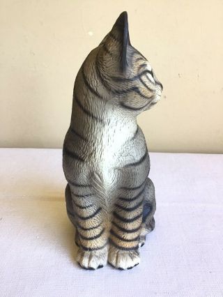 Vtg Japan House Of Global Art The Harvey Knox Handpainted Striped Cat Figurine 2