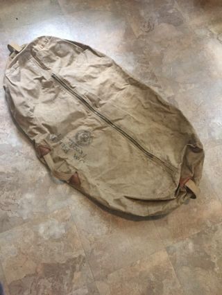 Vintage Bsa Boy Scouts Of America National Council 1392 Khaki Canvas Duffle Bag