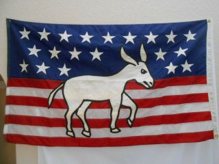 Vintage Democratic Party American Donkey Campaign 3 " X 5 " Flag The Flag Store