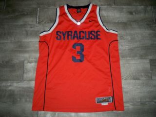 Vintage Nike Team Elite Syracuse Orange Ncaa Basketball Jersey Uniform Size Xl