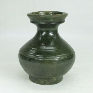 C119: Chinese Pottery Ware Vase With Ryokyu - Yu Green Glaze Of Han Dynasty Style