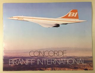 Vintage Braniff International Airways Concorde Brochure