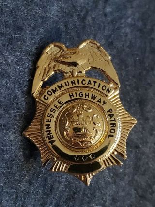 Tennessee Highway Patrol Communications Hat Badge Gold