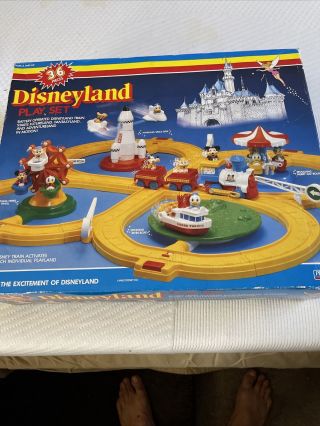 Vintage Disneyland Playset 1986 Playmates 36 Pc Disney Toy Train Set Nib Mickey