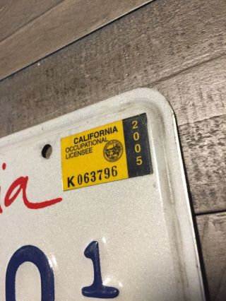 October 2005 CA California Dealer DLR License Plate 18339 Plate 3