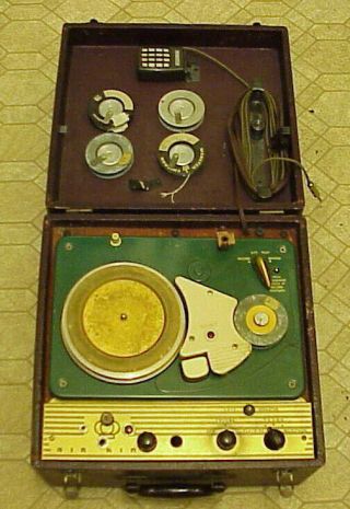 Air King Vintage Wire Recorder Plus Wire Disks