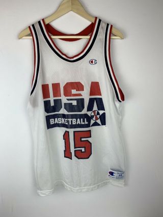 Vintage Champion 1992 Dream Team Usa Basketball Jersey Magic Johnson Sz 44
