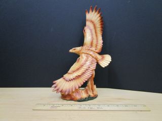 12 1/2 " Resin Figurine Figure Carving Flying Soaring Eagle Wing Spread Pdj794/g3
