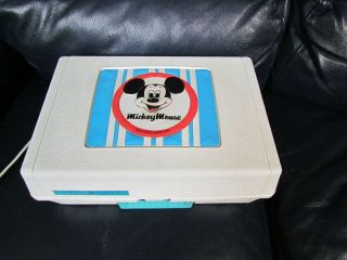 Vintage Walt Disney Mickey Mouse Ge Record Player