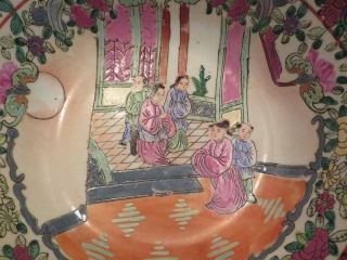 Chinese Porcelain Bowl Qianlong Mark 4 1/2 " Tall X 10 " Wide