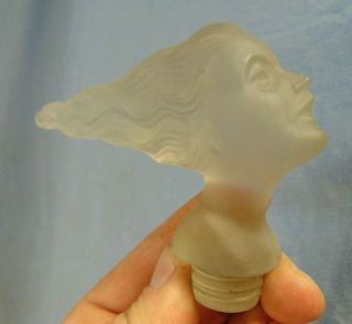 1920s 1930s Era Corning Frosted Glass Goddess Woman Mascot Accessory L@@k