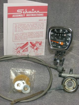 Vintage Schwinn 08 450 Huret 27 " Bicycle Bike Speedometer Set Complete Kit