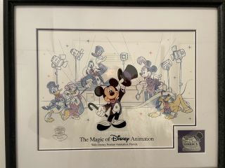 Disney Mgm Studios Art Of Animation Cel Lights Camera Action Hand Painted & Pin