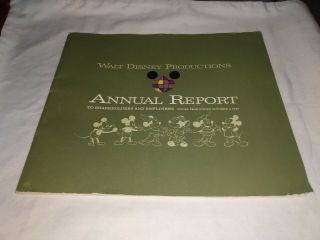 Vintage 1965 Mickey Mouse Walt Disney Productions Annual Report