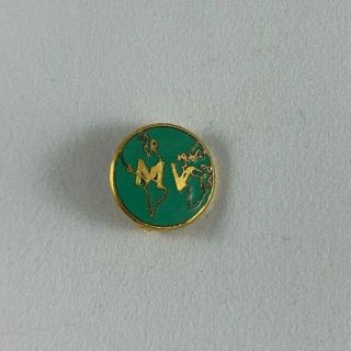 Vintage Missionary Volunteer Green Mv Lapel Pin - Adventist Pathfinders Sda