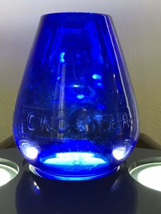 Cincinnati Orleans Texas Pacific Cno&tp Cobalt Blue Globe Railroad Lantern