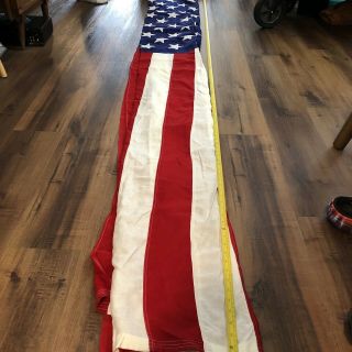 Vtg 108 " X 54 " American 50 Star Flag 100 Cotton Watts Memorial Day July 4th Usa