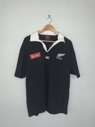1994 - 1996 Vintage Zealand All Blacks Jersey Size Medium Short Sleeve