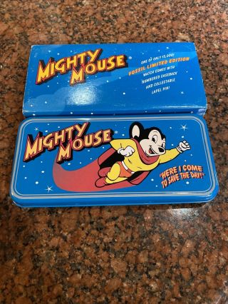 Limited Edition Mighty Mouse Fossil Watch 1994 - With