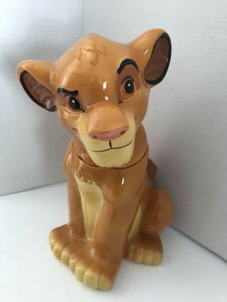 Rare Vintage 1994 Lion King Disney Simba 15 " Cookie Jar By Treasure Craft