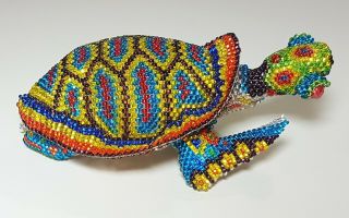 Vintage Collectible Handmade Beaded Sea Turtle Figurine