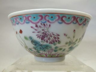 (a) A Chinese Porcelain Bowl With Floral Decoration 20thc Red Mark